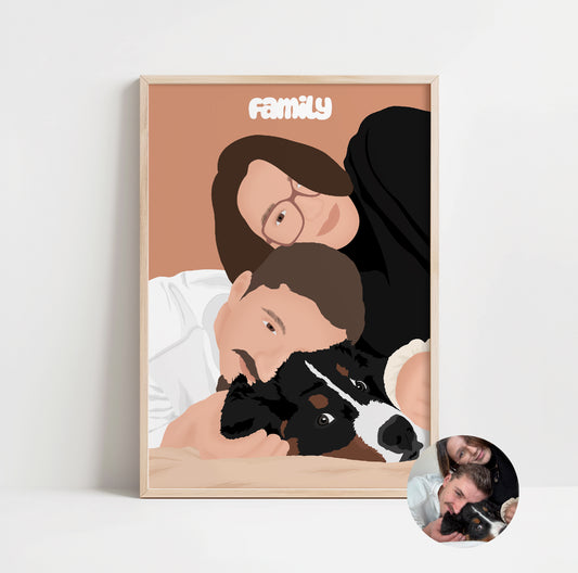 AFFICHE PERSONNALISEE - PORTRAIT (avec visage)