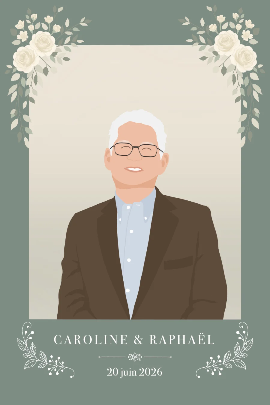 Mariage - Thème vert sauge floral — exemple 10