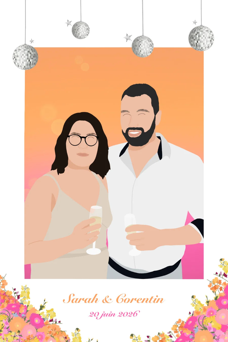 Mariage - Thème rose & orange — exemple 5