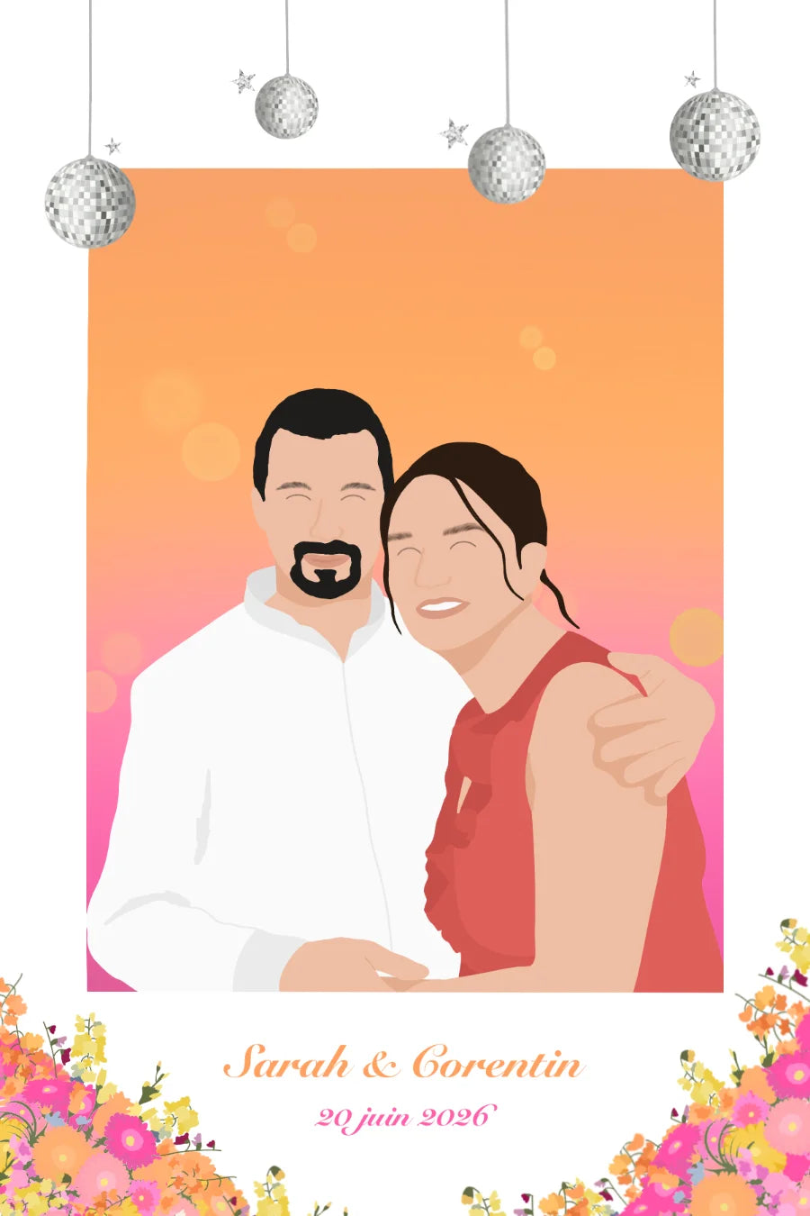 Mariage - Thème rose & orange — exemple 3