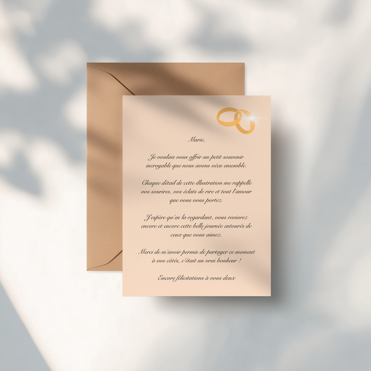 CARTE MESSAGE PERSONNALISE