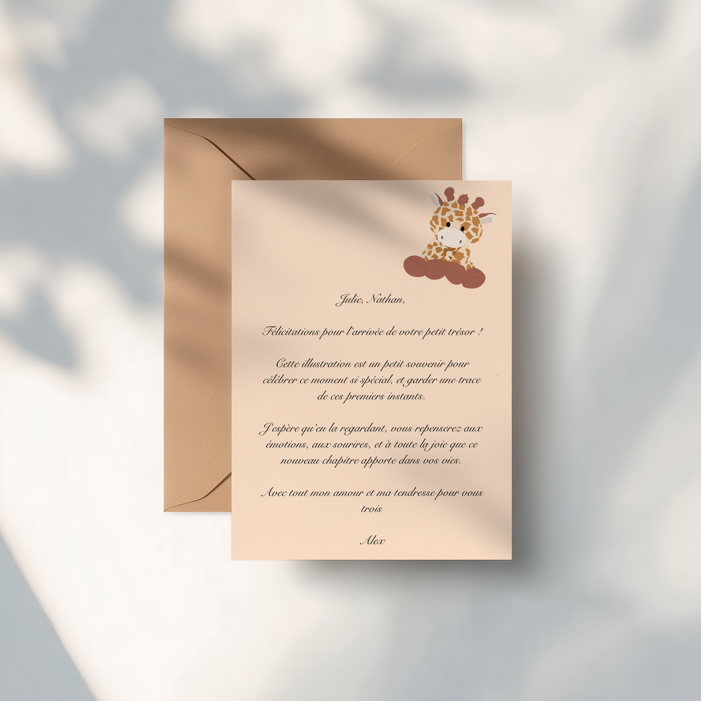 CARTE MESSAGE PERSONNALISE