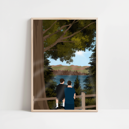 AFFICHE PERSONNALISEE - SILHOUETTE (sans visage)