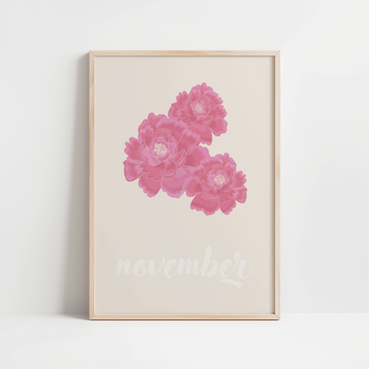 FLEURS DE NAISSANCES - NOVEMBRE