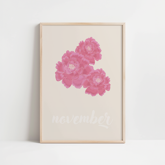 FLEURS DE NAISSANCES - NOVEMBRE