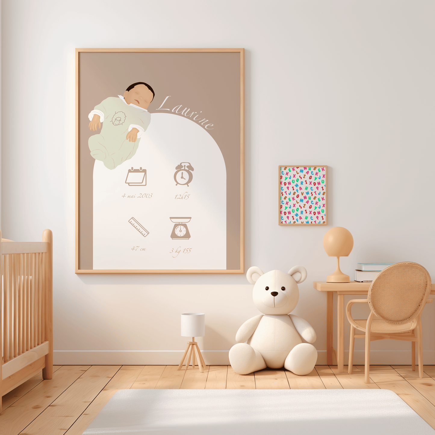 AFFICHE PERSONNALISEE NAISSANCE - MON PETIT MONDE