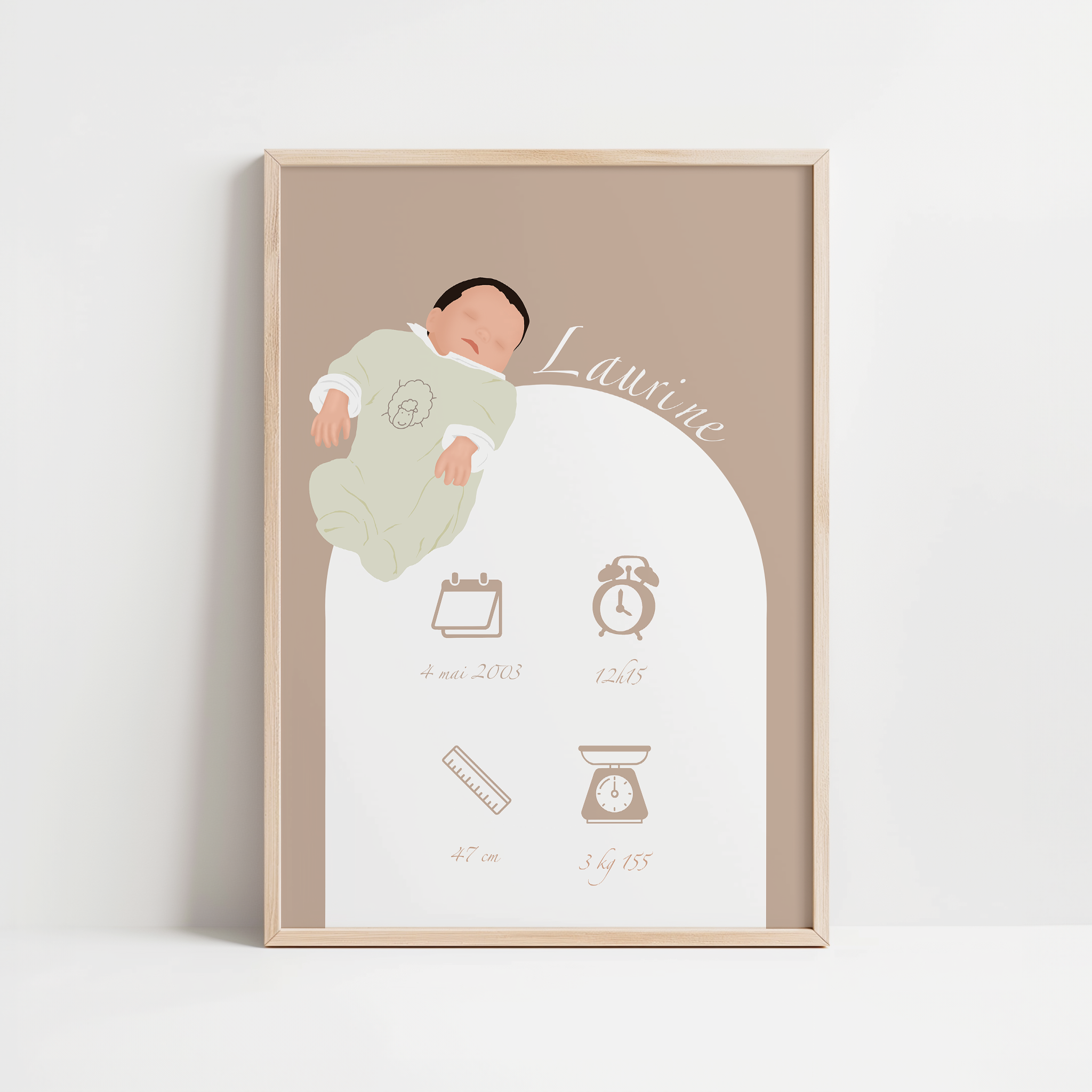 AFFICHE PERSONNALISEE NAISSANCE - MON PETIT MONDE
