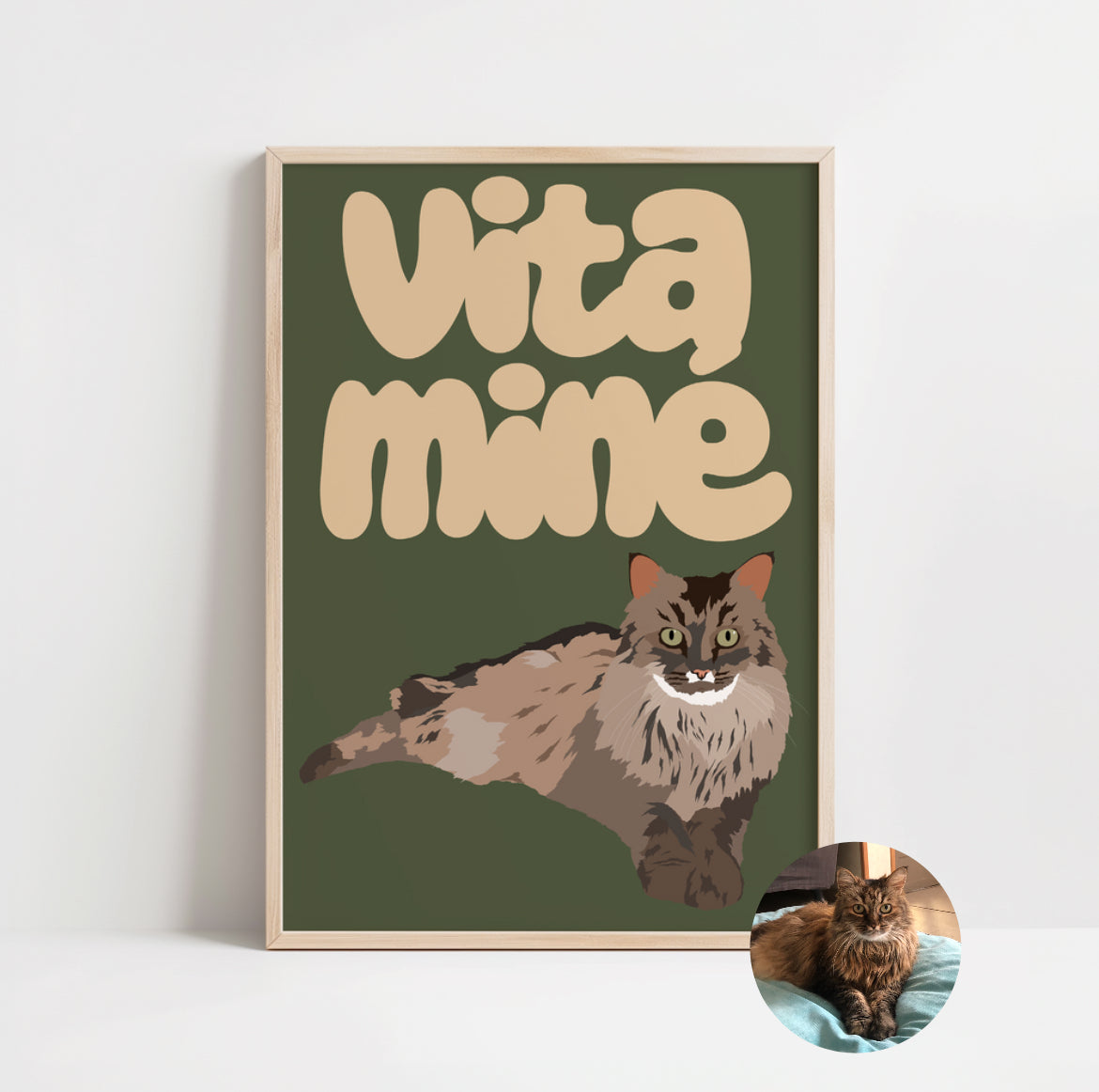 illustration personnalisée stylisée représentant leur animal de compagnie.