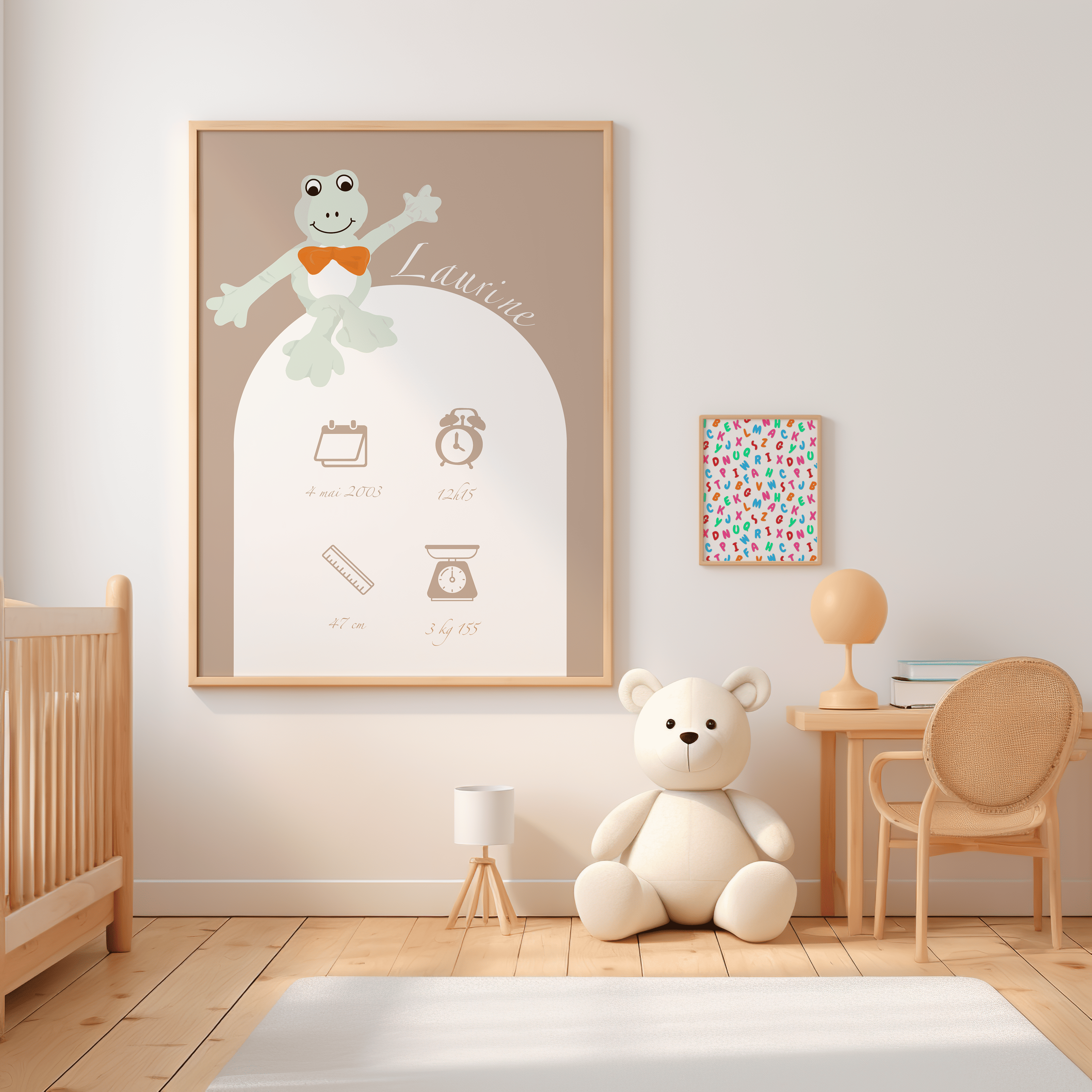 AFFICHE PERSONNALISEE NAISSANCE - MON PETIT MONDE