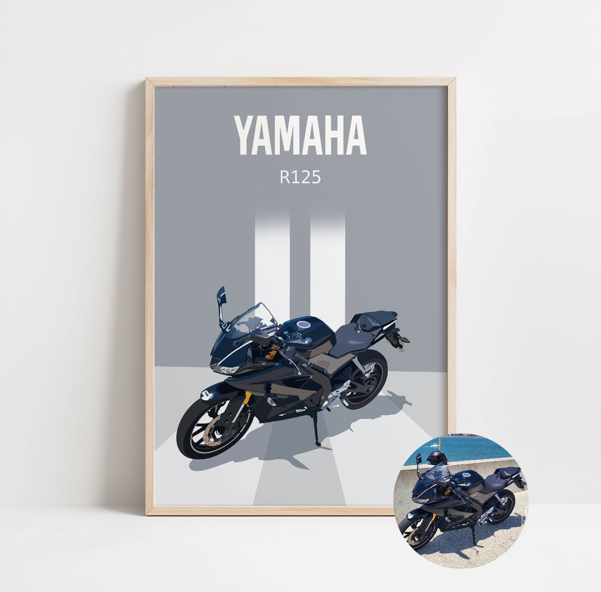 AFFICHE PERSONNALISEE MOTO
