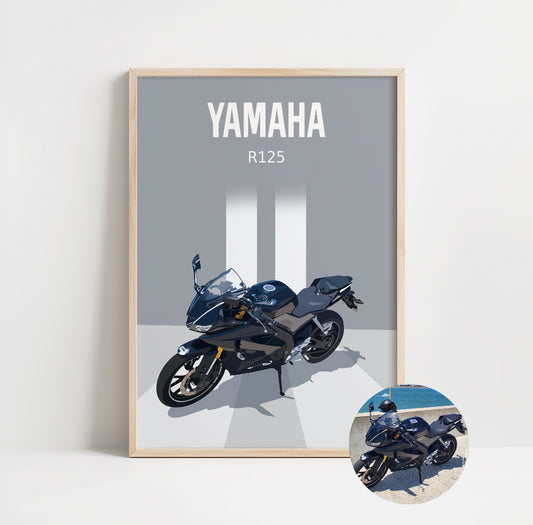 AFFICHE PERSONNALISEE MOTO