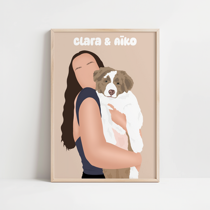 AFFICHE PERSONNALISEE - SILHOUETTE (sans visage)