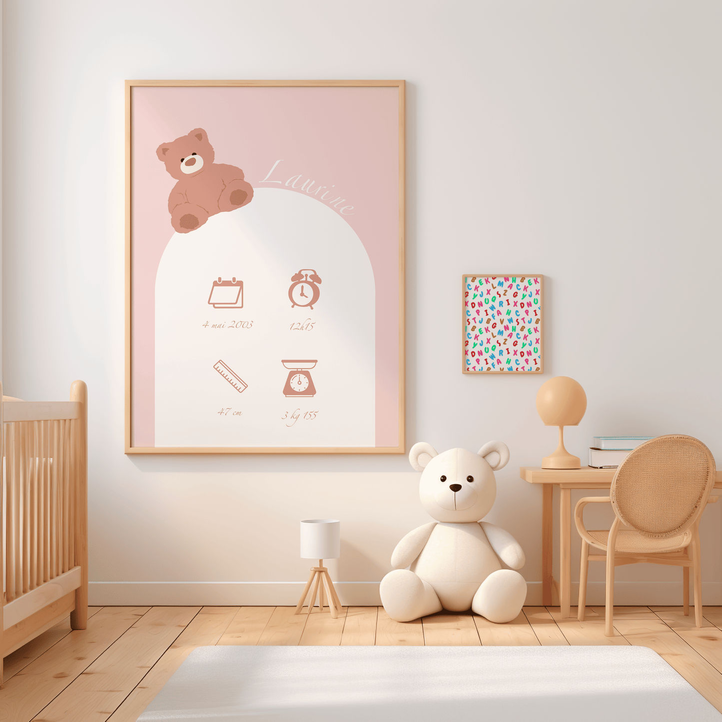 AFFICHE PERSONNALISEE NAISSANCE - MON PETIT MONDE