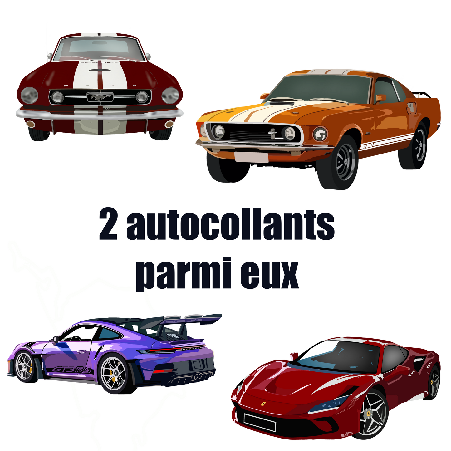 CALENDRIER 12 CASES - VOITURES