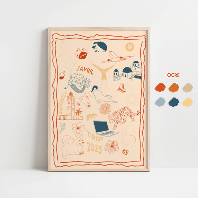 AFFICHE PERSONNALISEE - PATCHWORK SOUVENIRS