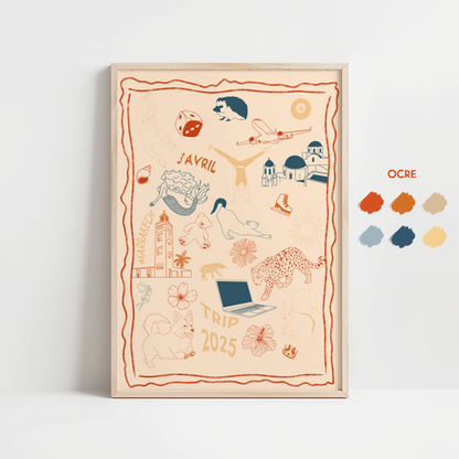 AFFICHE PERSONNALISEE - PATCHWORK SOUVENIRS