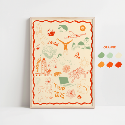 AFFICHE PERSONNALISEE - PATCHWORK SOUVENIRS