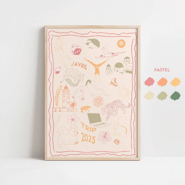 AFFICHE PERSONNALISEE - PATCHWORK SOUVENIRS