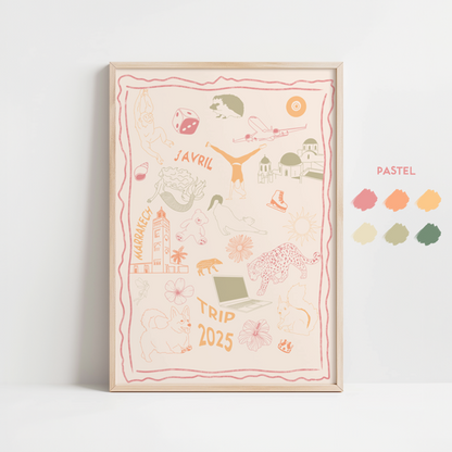 AFFICHE PERSONNALISEE - PATCHWORK SOUVENIRS