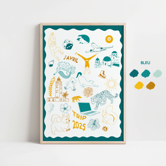 AFFICHE PERSONNALISEE - PATCHWORK SOUVENIRS
