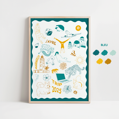 AFFICHE PERSONNALISEE - PATCHWORK SOUVENIRS