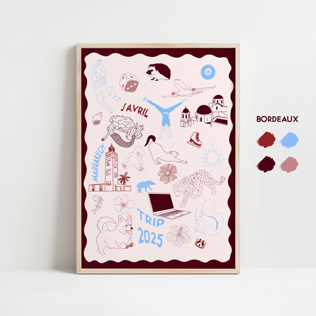 AFFICHE PERSONNALISEE - PATCHWORK SOUVENIRS