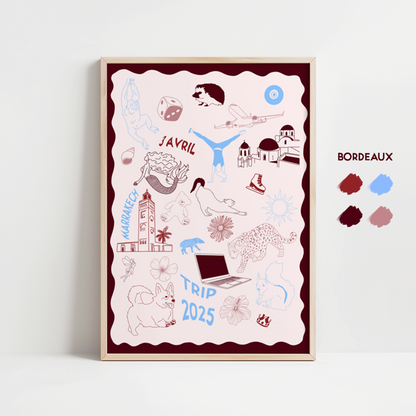 AFFICHE PERSONNALISEE - PATCHWORK SOUVENIRS