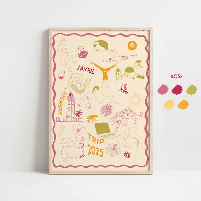 AFFICHE PERSONNALISEE - PATCHWORK SOUVENIRS