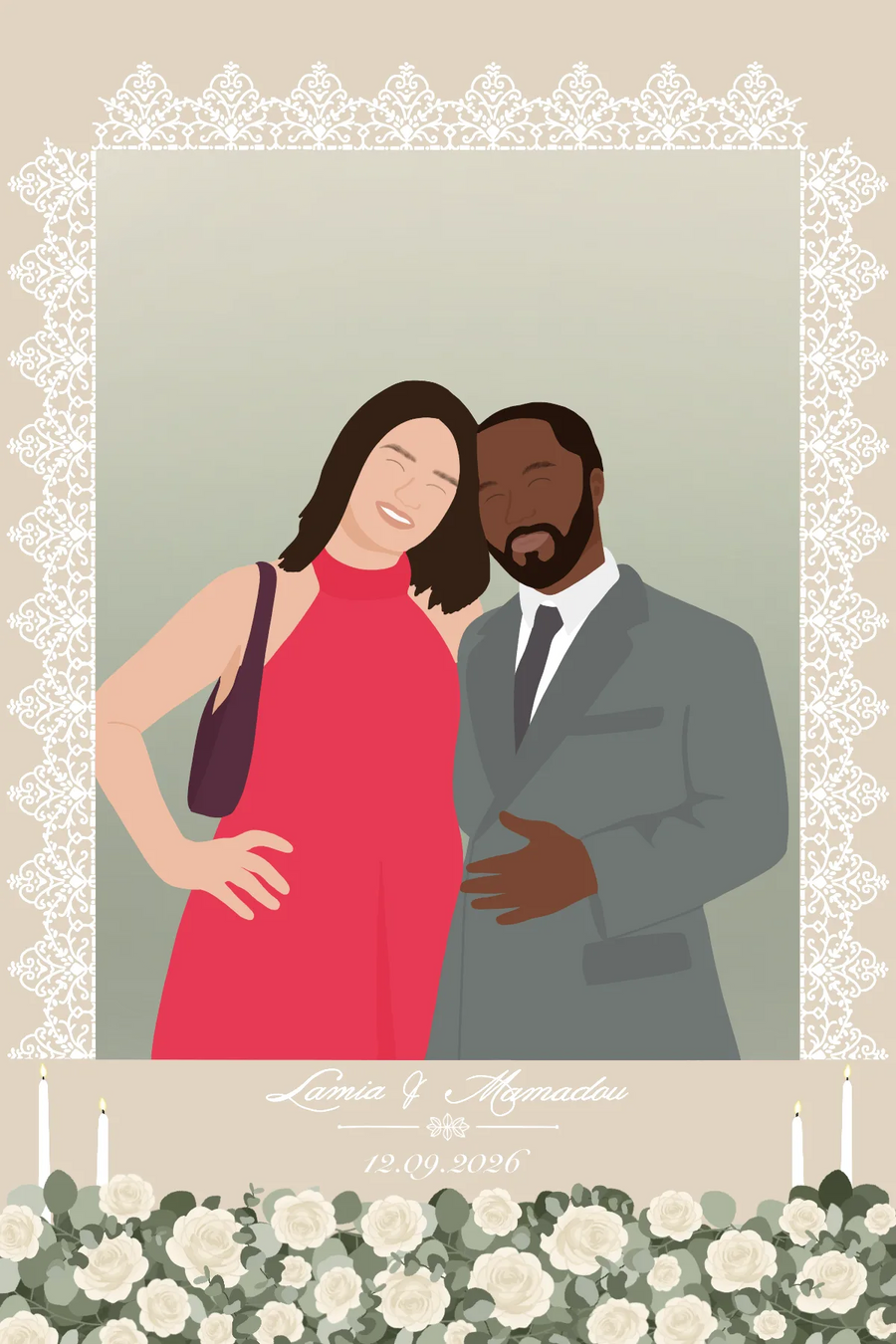 MARIAGE - THEME ELEGANT — exemple 11
